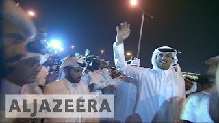 🇶🇦 Thousands celebrate Sheikh Tamim homecoming in Qatar  Al Jazeera English [upl. by Aniv]