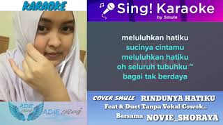 RINDUNYA HATIKU KARAOKE FEAT DAN DUET BERSAMA NOVIE SHORAYA NO VOCAL COWOK [upl. by Maryanne]