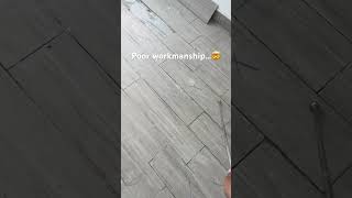 Checking quality poor workmanship tiles installation amazing Amazingshare [upl. by Tailor]