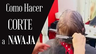 CORTE CON NAVAJA PARA MUJER ✂️ [upl. by Nelie]