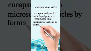 Definition of Microencapsulation  Pharmaceutics  Medi Queries [upl. by Ahsino]