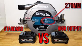 NEW Makita HIGH OUTPUT 40v Battery VS Standard 40v Battery Ripping 90mm Thick Timber with HS011G [upl. by Assiroc266]