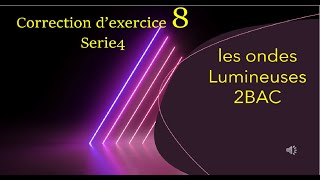 Correction d’exercice 8 série 4 [upl. by Clougher343]