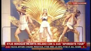 Kylie Minogue  quotAPHRODITE Les Folies Tour 2011quot Live in Milan Italy  SKY TG24 Report [upl. by Eyssej817]