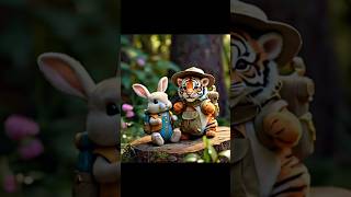 Tails of Friendship Rabbit amp Tigers Adventure shortvideo animals cuteanimal cute [upl. by Regine898]