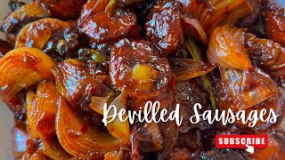 Restaurant Style Devilled Sausages I Spicy Devilled Sausages I Sausages Recipes [upl. by Curzon]