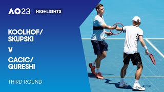 KoolhofSkupski v CacicQureshi Highlights  Australian Open 2023 Third Round [upl. by Caprice107]