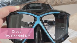 Cressi Panoramic Wide View Mask amp Dry Snorkel Kit for Snorkeling Scuba Diving [upl. by Ljoka371]