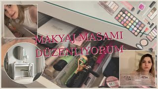 YENİ MAKYAJ MASAMI BİRLİKTE DÜZENLEYELİM  malm makyaj masası 💄💅🏻 [upl. by Carleen]