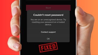 How to Fix Couldnt Reset Password TikTok Unrecognized Device  Couldnt Reset Password TikTok 2024 [upl. by Towne]