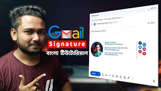 How to Create Gmail Signature with Image Social Icons  Professional Free Email Signature [upl. by Rieth]