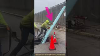 How cracked sewage pipes are relined shorts facts shortvideo short viral [upl. by Hahsi]