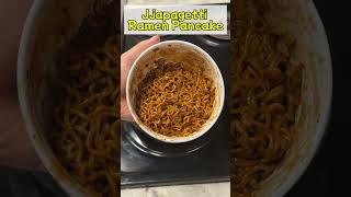 Crispy Jjapagetti Ramen Pancakes A Korean Fusion Snackkorean koreannoodles cooking [upl. by Kano]