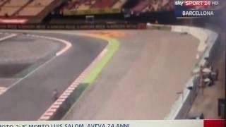 RIP LUIS SALOM 2016 MOTO Gp2 Rider Dies in Fatal Crash on Practice Race at catalunya [upl. by Pena]