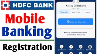 hdfc mobile banking registration 2024  hdfc mobile banking Active  hdfc mobile banking app [upl. by Eilrebma]