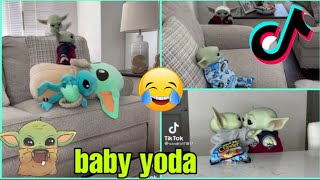 Baby Yoda Tik Tok Gracioso Shorts [upl. by Dnomhcir670]