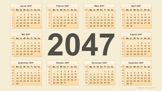 Kalender 2047 [upl. by Labotsirhc996]