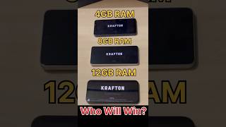 4GB RAM💀VS 8GB RAM😈VS 12GB RAM🤡 PUBG TEST💀😈 pubgmobile bgmi90fps shorts bgmiviral 120fps [upl. by Einaj]