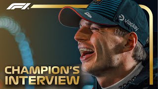 Max Verstappens First Interview As A FourTime World Champion [upl. by Nereids670]