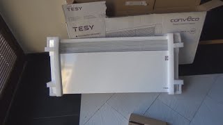 Tesy ConvEco CN 04 250 MIS F Panel Convector Heater 2500W Unboxing and Test [upl. by Kraft]