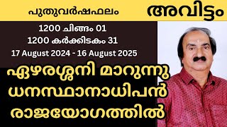 Avittam Nakshatra Phalam 2024  അവിട്ടം നക്ഷത്രഫലം 2024  Nakshatra phalam 2024 Astrology Malayalam [upl. by Thane]