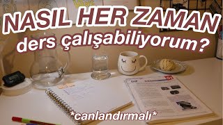 NASIL HER ZAMAN DERS ÇALIŞABİLİYORUM🫢  MOTİVASYONUMU NASIL YÜKSELTİYORUM  canlandırma [upl. by Cleodal]