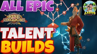 All Epic Talent Build  Rise of Kingdoms Beginners Tips amp Guide [upl. by Gaw783]