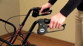 Walkabout Lite 4 Wheel Rollator  Easy Comforts [upl. by Llennol]