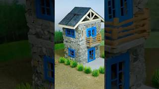 How to build a two story house from stone minihouse vfuho diy house building [upl. by Orlanta]