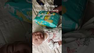 How preemie diapers fit this reborn doll reborndoll thriftedtreasures [upl. by Aicinet]