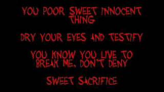 Evanescence  Sweet Sacrifice Lyrics [upl. by Gove]