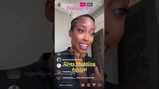 Model Keenyah Hill give modeling advice on her Instagram live 073124 instagramlive keenyahhill [upl. by Mehitable]