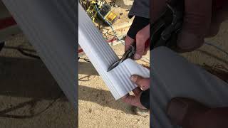 Part 1 How To Cut A Downspout Extension For A Hinge [upl. by Auhsaj420]