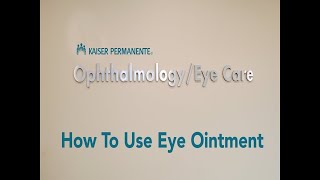 How To Use Eye Ointment [upl. by Atnovart]