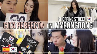 Cita perfecta en el barrio más famoso de tiendas de Seúl🛍️ VLOG MYEONGDONG international couple [upl. by Keenan]