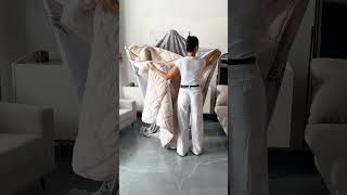 How to change bed sheets with your partner without a fight😂 shorts bed couple viralchannel fyp [upl. by Llereg55]