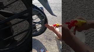 Air in the tyre got leakedIe puncher trending viralvideo shorts tires tyre [upl. by Gershom]