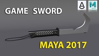 How to Model And Texture Game Sword in Maya 2017 Using ARNOLD [upl. by Kealey]