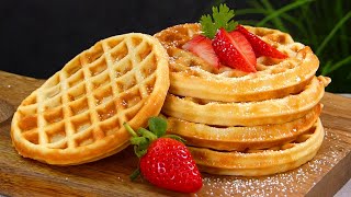 Perfect Homemade Waffles just in 5 minutes  Best Waffles recipe by Tiffin Box Easy quick breakfast [upl. by Elise]