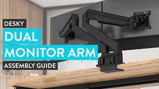 Desky Dual Monitor Arm Assembly [upl. by Ahsiyt]