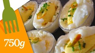 Recette de Petites verrines façon oeuf mimosa  750g [upl. by Turne204]