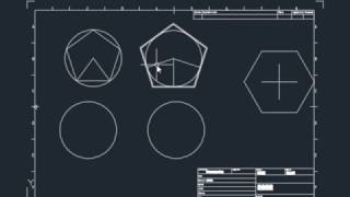 Poligonos autocad 2017 hexagono pentagono [upl. by Tedd]