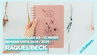 AGENDA ESCOLAR 20242025 RAQUELBECK SEMANA VISTA 12 MESES A5  ErikStore [upl. by Ciardap]