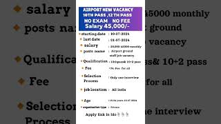 Airport jobs job indigoairlinejobvacancy recruitment indigojobs [upl. by Benoite]