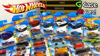 Unboxing Hot Wheels 2018 G Case 72 Car Assortment [upl. by Leschen]