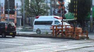 Japanese Police Car amp Ambulance 日本．大阪 救護車與警車 [upl. by Tenner]