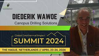 Interview  Diederik Wawoe Canopus Drilling Solutions  GGIS 2024 The Hague Netherlands [upl. by Fransisco110]