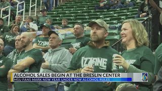 Fans celebrate alcohol sales at the Breslin Center [upl. by Malorie]