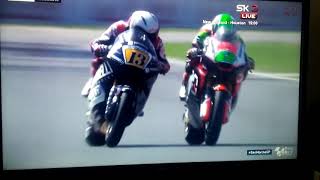 Moto2 Misano 2018 Fenati vs Manzi brake incident [upl. by Colt]