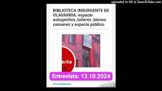 BIBLIOTECA INSURGENTE EN OLAVARRIA ESPACIO AUTOGESTIVO CON TALLERES [upl. by Renae572]